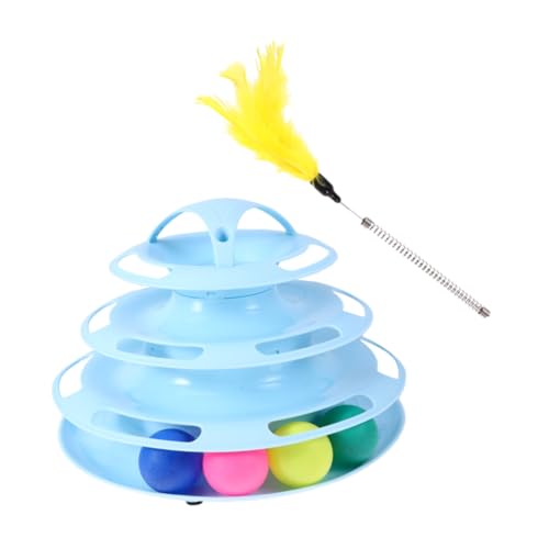 YARNOW Interaktives Katzen-Tumbler-Spielzeug Mit 4 Ebenen Jagdspielzeug Für Haustiere Für Das Trainingsbedürfnis Der Katze Mit Neckstab YARNOW Interaktives Katzen-Tumbler-Spielzeug Mit 4 Ebenen Jagdspielzeug Für Haustiere Für Das Trainingsbedürfnis Der Katze Mit Neckstab von YARNOW