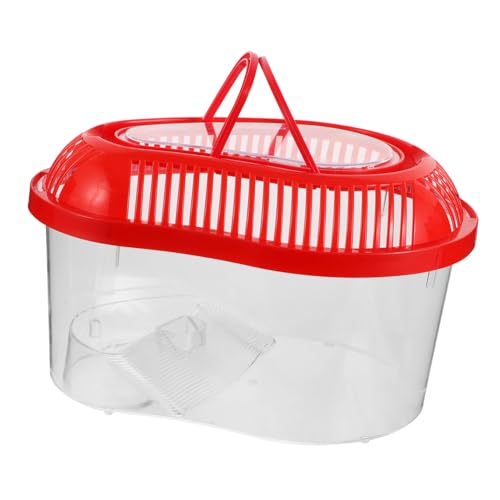 YARNOW Pet Travel Case Tragbare Kunststoff Fischbox mit Griff und für Reptilien und Haustiere für Schildkröten Garnelen und Goldfische Rot YARNOW Pet Travel Case Tragbare Kunststoff Fischbox mit Griff und für Reptilien und Haustiere für Schildkröten Garnelen und Goldfische Rot von YARNOW