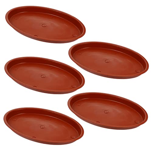 YARNOW 5stücke Ovaler Blumentopf Untersetzer Kunststoff Blumentopf Basisplatten Innendurchmesser Rote Pflanzschalen Für Pflanzenpflege von YARNOW