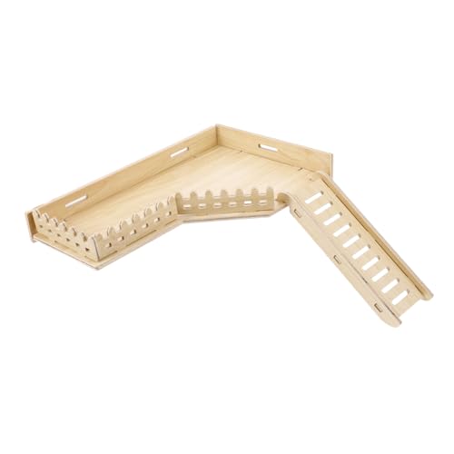 YARNOW Plattform für Hamster Plattformen für Hamsterkäfige Klettern Hamster hamsterspielzeug meerschweinchen käfig spielzeuge Spielzeugkäfig aus Holz Hamster-Kletterleiter von YARNOW