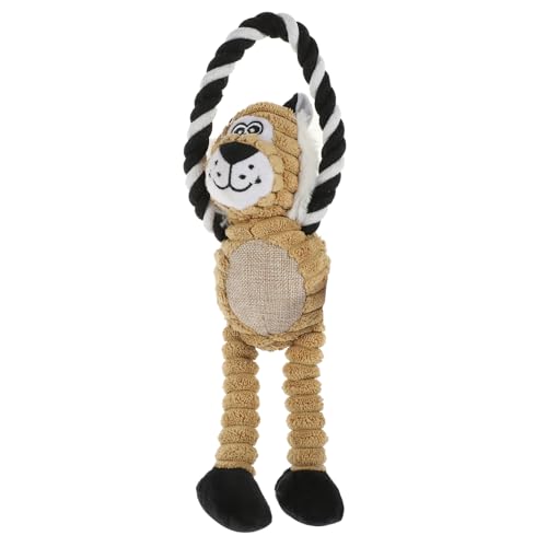YARNOW Cartoon Lion Plüschspielzeug Für Hunde Quietschendes Kauspielzeug Für Interaktives Beißspielzeug Spielverhaltens Zahnpflege Für Kleine Hunde Und Haustiere von YARNOW
