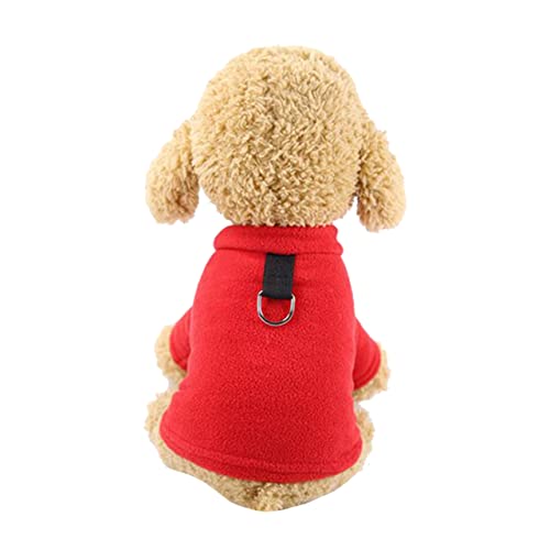 YARNOW Pkush-Mantel für Haustiere Welpen-Pyjama Warmer Mantel für kleine Hunde Haustiermantel Kleider Winterkostüm für Haustiere Hund warme Kleidung warm halten Katzen Kleidung rot von YARNOW