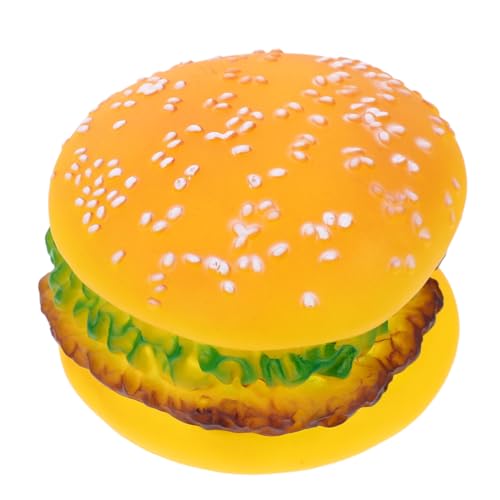 YARNOW Quietschende Hundespielzeug Hamburger Food -förmiges Welpenspielzeug Mit Quietschern Futterkauspielzeug Für Kleine Und Mittlere Hunde Welpen von YARNOW
