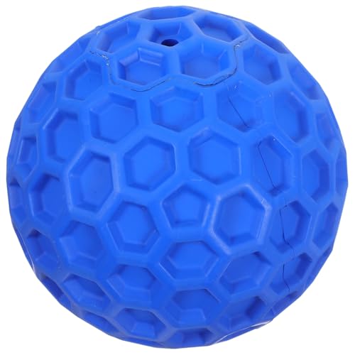 YARNOW Quietschender Großer Hundespielball Interaktives Kauball mit Bienenwabenstruktur zur Zahnpflege Robustes Kauspielzeug für Welpen und Kleine Hunde Geeignet für Drinnen und Draußen von YARNOW