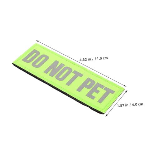 YARNOW Reflektierender Service Hund Aufnäher Do Not Pet mit Befestigung für Sicherheitsgeschirre Sichtbarkeit und Schutz bei Nacht Strapazierfähiges Nylon Vielseitig Einsetzbar von YARNOW
