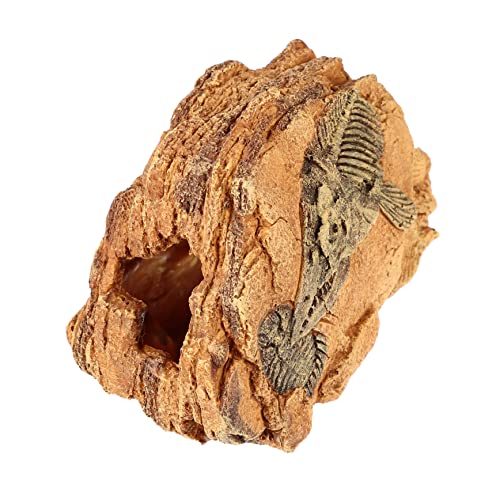 YARNOW Reptilien verstecken Sich in Höhlen Reptilienhäute und Höhlen Krabbelhöhle für Haustiere groß Terrarium zubehör Terrarium Dekoration Gecko verstecken Eidechsenhöhle Harz von YARNOW