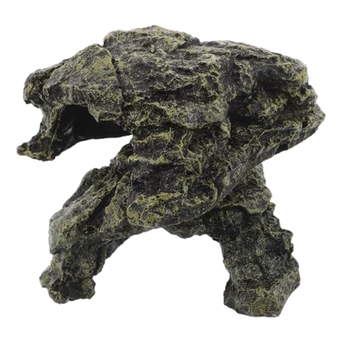 YARNOW Resin Schildkröten Sonnenplattform Ungiftiges Aquarium Versteck mit Kletterrampe Multifunktionale Sonnenbank für Wasserschildkröten Natürlicher Felsen Look für Gesunde von YARNOW