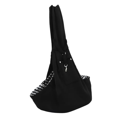 YARNOW Rucksack für Haustiere Hund schultertrage Haustierhundtransportschlinge Hundeschlinge Welpenträgerschlinge Hundeträger Tragetasche für welpen Hund Reisetasche Polyester Schwarz von YARNOW