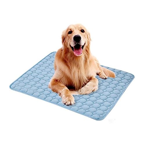 YARNOW Sommerliche Atmungsaktive Pet Kühlmatte Selbstkühlende Hundedecke mit EIS Seiden Material Kühlendes Schlafpad für Hunde und Katzen für Drinnen und Draußen von YARNOW