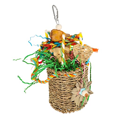 YARNOW Chewing Toy Für Vögel Woven Bird Cage Spielzeug Teething Toy Für Papageien Und Wellensittiche Robustes Kau Und Beschäftigungsspielzeug Für Käfig Hängend Und Strapazierfähig von YARNOW