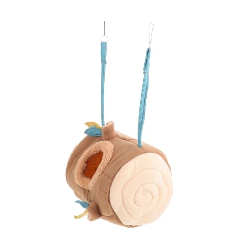 YARNOW Stumpf Nest Für Hamsterstumpfnest Meerschweinchen Zeug Protokoll Meerschweinchen Versteck Bett Gemütliches Meerschweinchenversteck Hamster Rasthaus Plüsch Baumwolle Brown von YARNOW