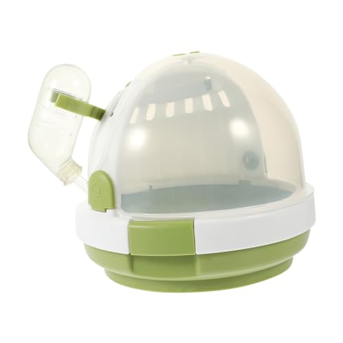 YARNOW Tragbarer Hamsterkäfig Hamster Tragetasche Kleiner Hamsterkäfig Hamsterfall Hamsterkäfige Transparenter Hamsterkäfig Reise Hamster Trage Haustierkäfig Hamsterversorgung Abs Green von YARNOW