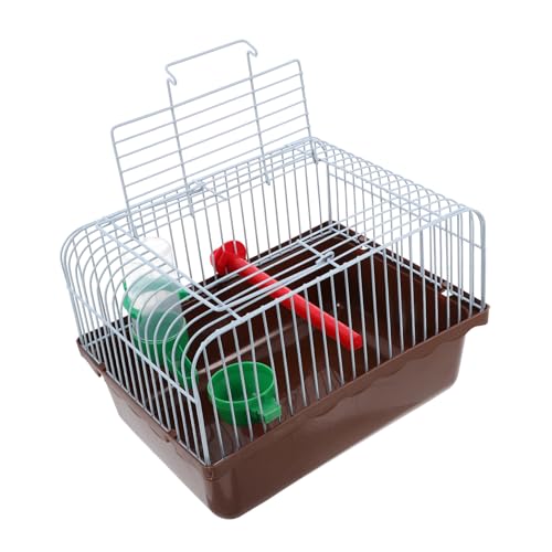 YARNOW Vogelkäfig Tragbar Für Reisen Kleiner Papageienkäfig Mit Sitzstange Futternapf Und Wasserspender Aus Robustem Abs Und Eisen Für Nymphensittiche Und Andere Kleine Vögel von YARNOW