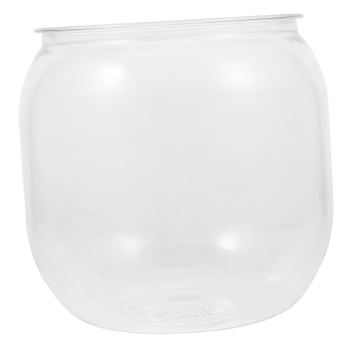 YARNOW Transparentes Kunststoff Aquarium Kleines Unzerbrechliches Fischglas für Betta und Goldfische Stilvolles Desktop Terrarium für Büro und Zuhause Einfach zu Reinigen und Pflegen von YARNOW
