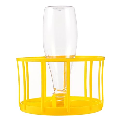 YARNOW Trinkbrunnen für Haustiere Reptilien Wasserspender für Schildkröten Terrarium wasserschale Terraristik Wasserschale Wassernapf Reptil Futterschale für Eidechsen Plastik Yellow von YARNOW