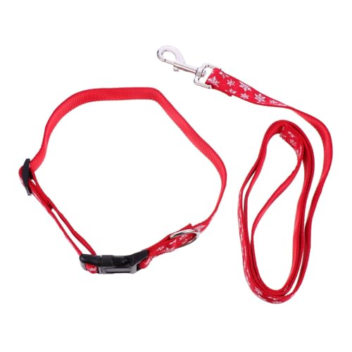 YARNOW Verstellbares Haustier und Leine Set Weihnachten Schneeflocken Design Geeignet für Kleine Hunde und Festliches Teiliges Set mit Verstellbarem Halsumfang YARNOW Verstellbares Haustier und Leine Set Weihnachten Schneeflocken Design Geeignet für Kleine Hunde und Festliches Teiliges Set mit Verstellbarem Halsumfang von YARNOW