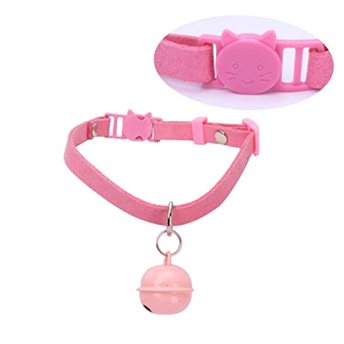 YARNOW Verstellbares Katzenhalsband Mit Kleiner Glocke Personalisierte Für Katzen Kätzchen Und Welpen Pink Zufälliger Stil YARNOW Verstellbares Katzenhalsband Mit Kleiner Glocke Personalisierte Für Katzen Kätzchen Und Welpen Pink Zufälliger Stil von YARNOW