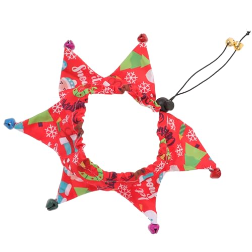 YARNOW Verstellbares Katzenhalsband mit Weihnachtsmotiv Dekorativer Katzenkragen für Kätzchen Hautfreundliches Party Zubehör Rot für Haustiere zu Weihnachten und Besonderen Anlässen von YARNOW