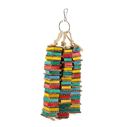 YARNOW Vogel Kauen für groß Zähne Papageienspielzeug vogelkäfig zubehör Bird Toys Vogelkäfig- Vogel, der spielt Vogelspielzeug aus Pappe hölzern Colorful YARNOW Vogel Kauen für groß Zähne Papageienspielzeug vogelkäfig zubehör Bird Toys Vogelkäfig- Vogel, der spielt Vogelspielzeug aus Pappe hölzern Colorful von YARNOW