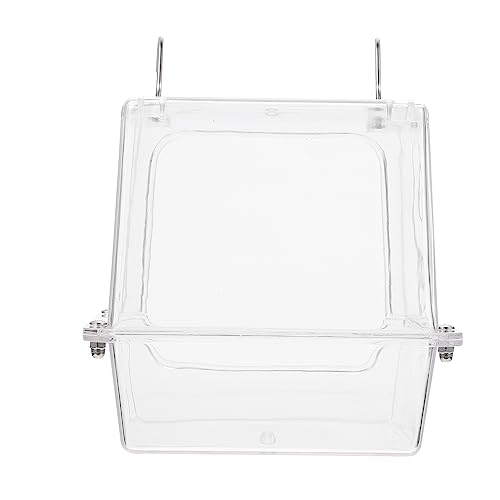 YARNOW Vogelwanne Für Käfig Papageienbadewanne Keine-leckage Hängen Badebox Dusche Box Wasserbad Futterbox Einfach Waschen Robust Transparent YARNOW Vogelwanne Für Käfig Papageienbadewanne Keine-leckage Hängen Badebox Dusche Box Wasserbad Futterbox Einfach Waschen Robust Transparent von YARNOW