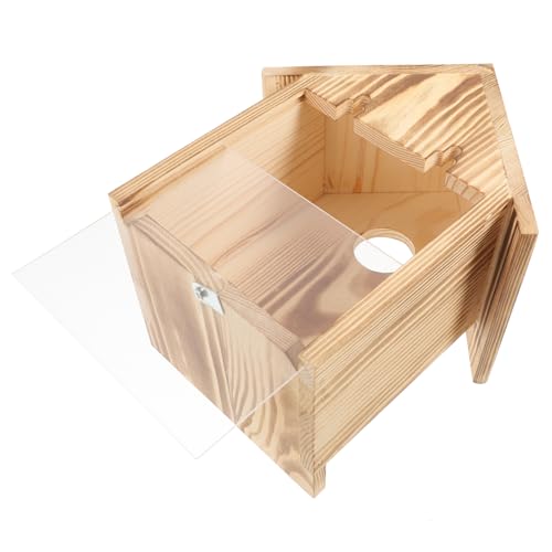 YARNOW Vogelhaus Aus Holz Mit Sichtfenster Hängendes Kolibri Für Draußen Wetterfestes Vogelnest Für Garten Und Balkon Dekoratives Vogelhaus Zum Beobachten Von Vögeln YARNOW Vogelhaus Aus Holz Mit Sichtfenster Hängendes Kolibri Für Draußen Wetterfestes Vogelnest Für Garten Und Balkon Dekoratives Vogelhaus Zum Beobachten Von Vögeln von YARNOW