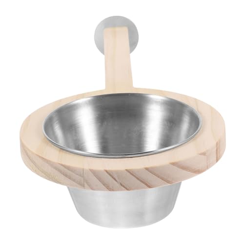 YARNOW Papageienfutterstation Große Edelstahl-Futter Und Wasserbehälter Mit Holzsitzstange Für Vogelkäfige Für Wellensittiche Nymphensittiche Und Andere Kleinvögel Robust Leicht Zu YARNOW Papageienfutterstation Große Edelstahl-Futter Und Wasserbehälter Mit Holzsitzstange Für Vogelkäfige Für Wellensittiche Nymphensittiche Und Andere Kleinvögel Robust Leicht Zu von YARNOW