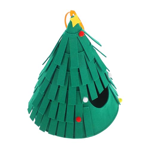 YARNOW Meerschweinchen-betthaus Gemütlicher Weihnachtsbaum-unterstand Aus Filz Für Papageien Und Hamster YARNOW Meerschweinchen-betthaus Gemütlicher Weihnachtsbaum-unterstand Aus Filz Für Papageien Und Hamster von YARNOW