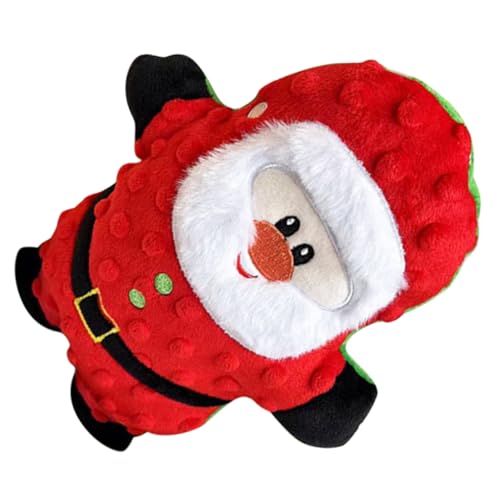YARNOW Weihnachtliches Hundespielzeug Plüsch Santa Claus Form Langlebiges Quietschspielzeug für Welpen Interaktives Kauspielzeug zur Stressreduktion und Intelligenzförderung für Kleine YARNOW Weihnachtliches Hundespielzeug Plüsch Santa Claus Form Langlebiges Quietschspielzeug für Welpen Interaktives Kauspielzeug zur Stressreduktion und Intelligenzförderung für Kleine von YARNOW