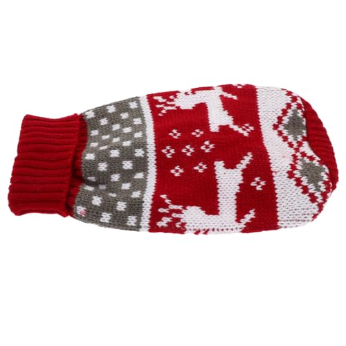 YARNOW Hund Weihnachten Gestrickte Pullover Welpen Katze Rentier Muster Urlaub Haustier Kleidung Pullover Warme Winter Bekleidung Für Haustiere von YARNOW