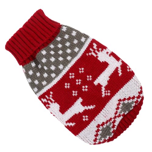 YARNOW Hund Weihnachten Gestrickte Pullover Welpen Katze Rentier Muster Urlaub Haustier Kleidung Pullover Warm Winter Bequem von YARNOW
