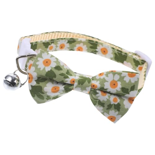 YARNOW Süßes Katzenhalsband Mit Glöckchen Fliege Trennungshalsband Kätzchen Blumenhalsband Schmuck YARNOW Süßes Katzenhalsband Mit Glöckchen Fliege Trennungshalsband Kätzchen Blumenhalsband Schmuck von YARNOW