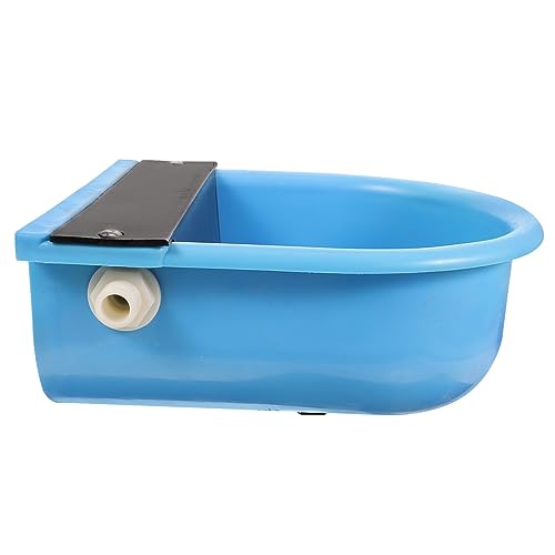 YARNOW automatisch tierische Wasserschüssel Futternapf für Vieh Tiertränke mit Schwimmerventil Wassertränke für Milchkühe Wasserspender für Nutztiere Kuhtränke Viehtränke Plastik Sky-Blue von YARNOW