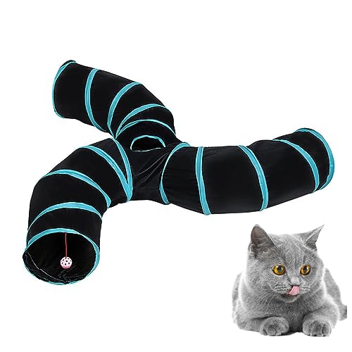 YARNOW für Haustiere Plüsch Katzenspielzeug für drinnen Katzenzubehör Teaser interaktives Katzen zusammenklappbares Tunnelspielzeug Pet-Tube- von YARNOW