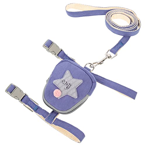 YARNOW hunderucksack Leine Katzentransporter Katzenwestenleine fliehen atmungsaktive Katze Katzen Rucksack Gurt der Katzenweste Outdoor-Kätzchengeschirr Seil für Katzengeschirr Nylon Blue von YARNOW