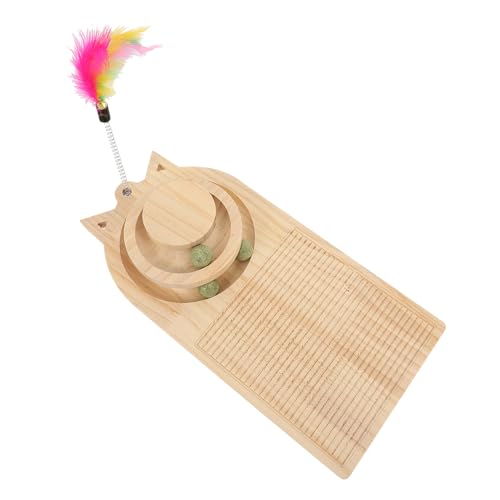 YARNOW kratzbaum für Katzen Katzenballbahn Spiele interaktive Katze doppelt interaktives katzenspielzeug Interactive cat Toy Katzendrehscheibe mit Kugel Katzenkätzchenspielzeug hölzern YARNOW kratzbaum für Katzen Katzenballbahn Spiele interaktive Katze doppelt interaktives katzenspielzeug Interactive cat Toy Katzendrehscheibe mit Kugel Katzenkätzchenspielzeug hölzern von YARNOW