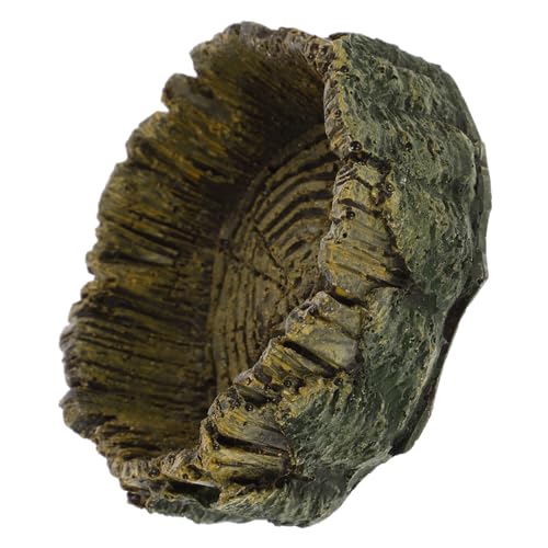 YARNOW Futternapf Für Reptilien Kunstharz Holzmaserung Futternapf Für Schildkröten Leicht Zu Reinigen von YARNOW