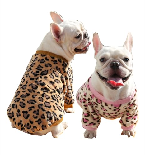 Hunde-Pyjama, Leopardenmuster, Größe M, 2 Stück von YASREKUYI