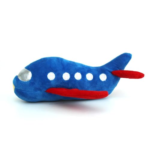 YASREKUYI Rocket Modeling Airplane Modeling Plush Toys Creative Squeaky Plush Dog Toys - Small Breed Puppy Chew Toys - Chewing Toys for Dogs - Small Dog Plush Toys (Plane) von YASREKUYI