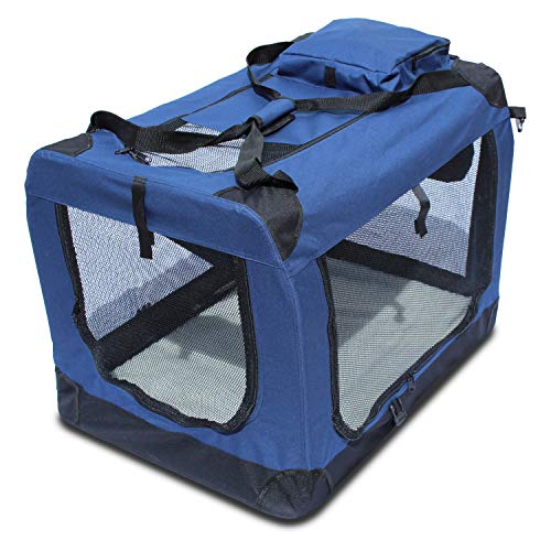 YATEK Hundetransportbox Hundetasche Faltbare mit seitlichen und oberen Taschen, mit hoher Sichtbarkeit, Komfort und Sicherheit für Ihr Haustier. (Größe XXL (91,4 x 63,5 x 63,5 cm)) von YATEK