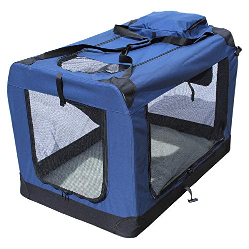 YATEK Kleintiertasche Faltbare Hundetransportbox mit seitlichen und oberen Taschen, mit hoher Sichtbarkeit, Komfort und Sicherheit für Ihr Haustier. von YATEK