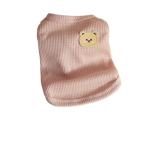 Haustierkleidung Bär Weste Haustier Hund Kleidung Solide Hunde Dünne Kleine Mode Baumwolle Sommer(Pink,S) von YATINGZHANG