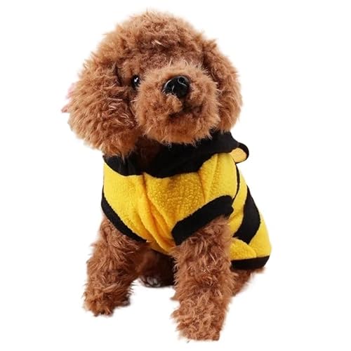 Haustierkleidung Biene Haustier Welpe Bekleidung Outfit Kleidung Hund Kapuzenpullover(XXS) von YATINGZHANG