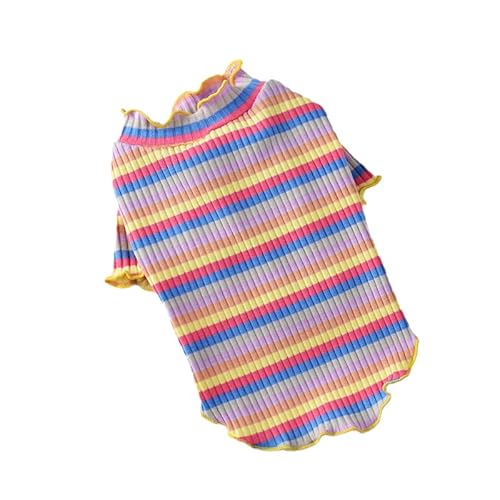 Haustierkleidung Frühlings-Hundeweste-Shirt, niedliche Haustier-Hundekleidung for kleine Hunde, Hemden, Kleidung(Yellow,L) von YATINGZHANG