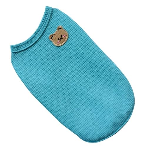 Haustierkleidung Haustier Hund Kleidung Frühling Sommer T-Shirt Atmungsaktive Weste Welpen Kätzchen Liefert(Blue,XL) von YATINGZHANG