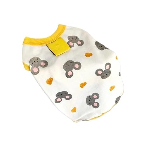Haustierkleidung Haustier Hund Kleidung Welpen Sommer Weste Dünne Bär Print T-Shirt Hunde Produkte XS-XL(B,M) von YATINGZHANG