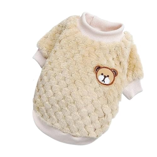 Haustierkleidung Haustier Hund Kleidung Winter Warme Hoodies Weiche Welpen Pullover Niedlichen Bären Druck Katze Sweatshirt Mode(Yellow,M) von YATINGZHANG