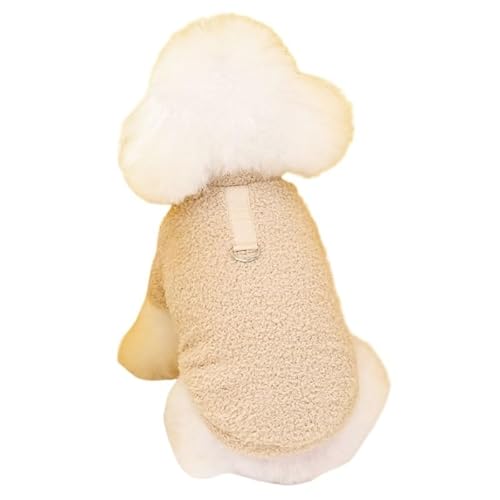 Haustierkleidung Haustier Hund Kleidung for Kleine Hunde Winter Warme Hoodies Mode Welpen Sweatshirt Weiche Katze Pullover Mantel(Khaki,L) von YATINGZHANG