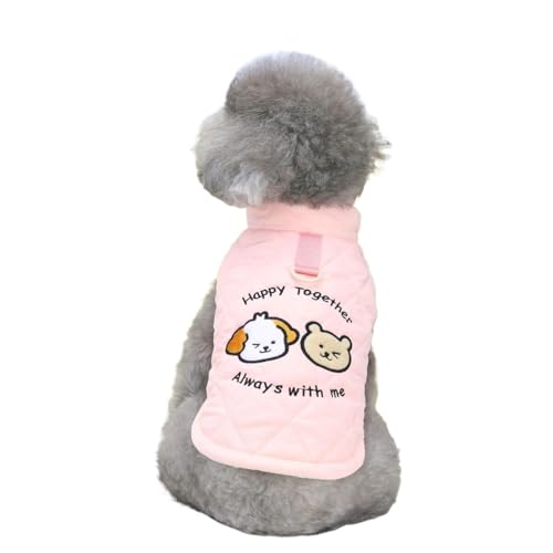 Haustierkleidung Haustier-Hundekleidung, Winter-Baumwoll-Hundeweste, Mäntel und warm for kleine mittelgroße Hunde(Pink,XXL) von YATINGZHANG