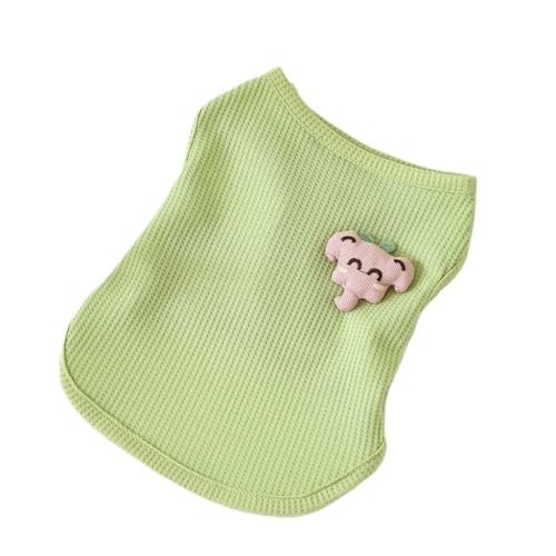Haustierkleidung Haustier Sommer kühl und atmungsaktiv kleine Tank Top Katze Hund Kleidung einfache süße(Green,M) von YATINGZHANG
