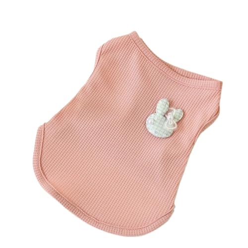 Haustierkleidung Haustier Sommer kühl und atmungsaktiv kleine Tank Top Katze Hund Kleidung einfache süße(Pink,XS) von YATINGZHANG